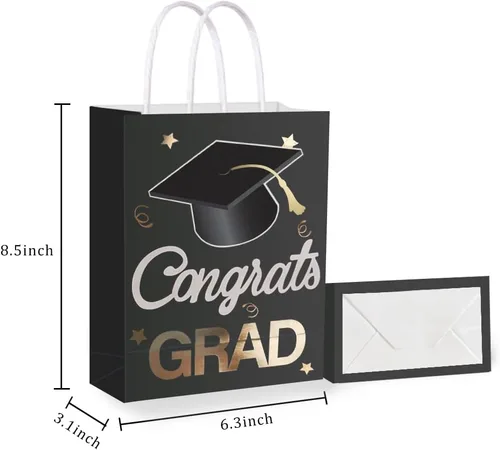 Miniatura 3 de 12 bolsas de regalo para graduados, regalos de fiesta de graduación, bolsas de envoltura para decoración de suministros de fiesta temática