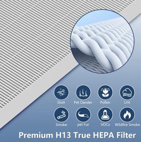 Miniatura 5 de Colorfullife Paquete de 2 filtros True HEPA 115115 tamaño 21 A para purificador de aire Winix PlasmaWave 5300-2, C535, P300, 6300-2, 5300, 9000