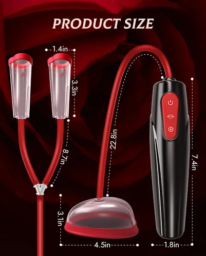 Miniatura 6 de Bomba de Coño Juguetes Sexuales para Adultos - Kit de Juguetes BDSM Succionadores de Pezones Bomba Sexual Vaginal de Vacío Eléctrica con 3 Niveles