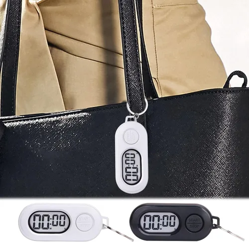 Miniatura 2 de 2 llaveros de reloj deportivo portátil con temporizador de parada, reloj digital de cuenta regresiva, pantalla LCD, accesorios para reloj digital