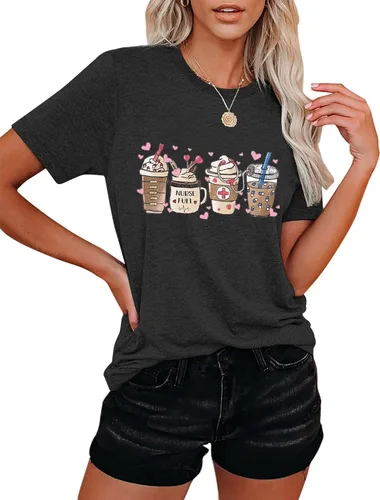 Miniatura 3 de Camisetas para el día de San Valentín para mujer, diseño de corazón y fantasma, diseño de fantasma, regalo para el día de San Valentín