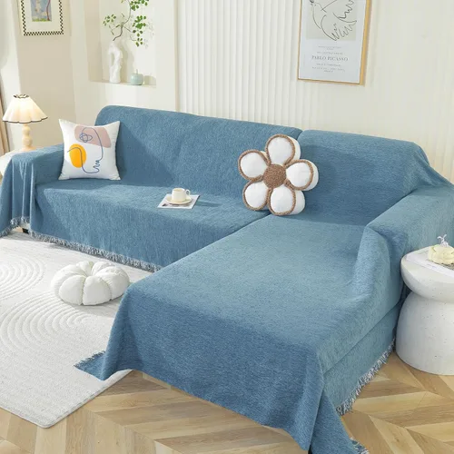Miniatura 9 de OstepDecor Fundas para sofá modular, 2 piezas, manta de sofá en forma de L, funda de sofá seccional, lavable, fundas para sofá chaise lounge