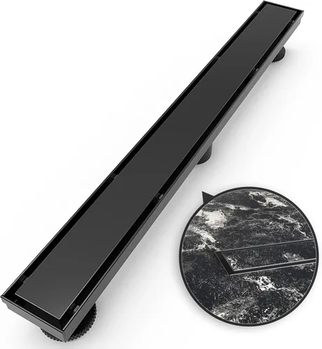 Miniatura 9 de WEBANG Drenaje de ducha lineal de 12 pulgadas, desagüe de piso rectangular con accesorios, cubierta reversible 2-en-1, rejilla de inserción