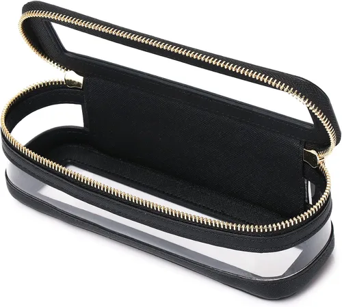 Miniatura 67 de Pinkmik Pequeña bolsa de maquillaje, mini estuche transparente para maquillaje y neceser con cremallera, organizador de bolsos para mujer