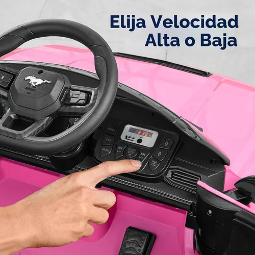 Miniatura 7 de Best Choice Products Auto Eléctrico de Paseo de 12V para Niños con Licencia Oficial de Ford Mustang con Control Parental, Luces LED, 2 Velocidades