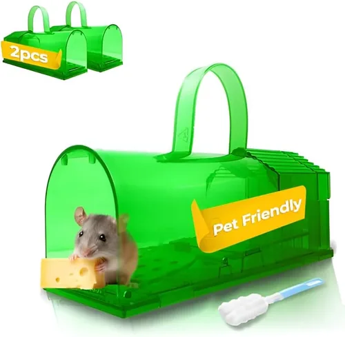 Miniatura 10 de Trampa humana para ratones para interiores y exteriores, paquete de 2 unidades, atrapa ratones y ratones, trampa pequeña para el hogar, trampa