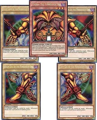 Konami Yugioh Exodia The Forbidden One LCYW 5 Juego de cartas coleccionables Secret Rare 1st Edition Juego de cartas coleccionables individual