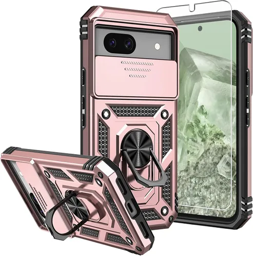 Miniatura 9 de Funda para Pixel 7a, con protectores de pantalla y funda para cámara, [grado militar] de 16 pies. Funda protectora probada contra caídas con soporte