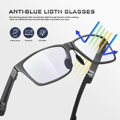Miniatura 5 de Blue Light Blocking Glasses Metal Frame for Men/Woman Gaming Computer Screen Glasses