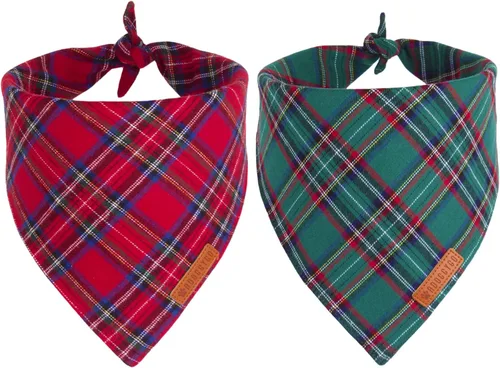 Miniatura 10 de ADOGGYGO Bandana para perro con bandera americana, bufanda para mascotas del 4 de julio en blanco y azul, tela duradera premium, ajustable, bandanas