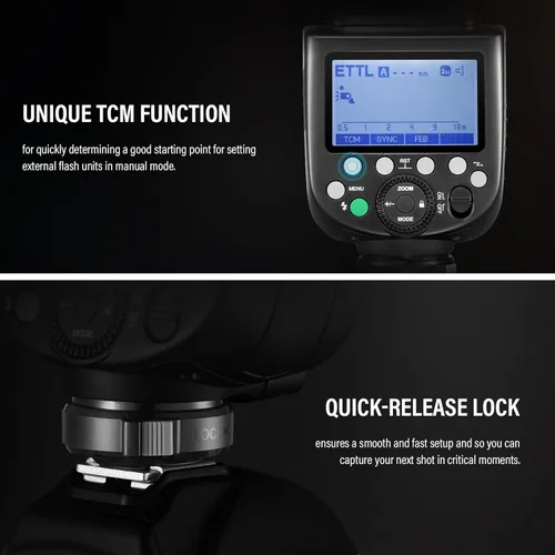 Miniatura 3 de Godox TT685II-S TTL/HSS 1/8000s Speedlight Flash para cámaras Sony - Sistema inalámbrico X 2.4G, GN60, bloqueo de liberación rápida, conversión TCM