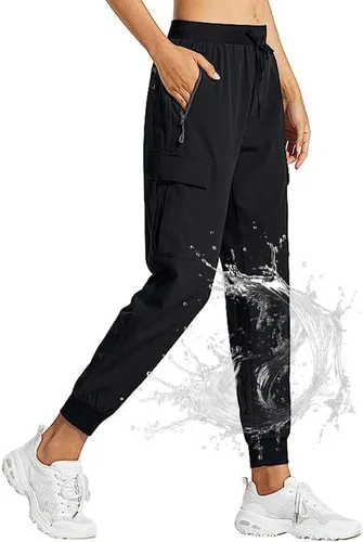 JENOANY Pantalones de senderismo para mujer, pantalones de viaje tipo cargo, ligeros, para invierno, UPF 50+, resistentes al agua, para correr