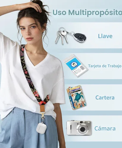 Miniatura 4 de Cordón cruzado para teléfono celular con correa para la muñeca, diseño de flores, para colgar alrededor del cuello, correa floral ajustable