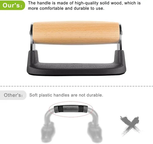 Miniatura 4 de Dolibest Push Up Bar, 12'' High Parallettes Bars with Wooden Handles, Stable and Comfortable Calisthenics Equipment, Suitable for Handstand, L-Sit