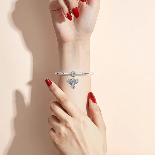 Miniatura 3 de KunBead Colgantes de elefante para mujeres y niñas, compatibles con pulseras Pandora, Cobre, vidrio