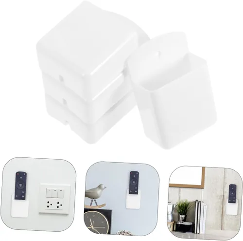Miniatura 7 de Soporte de escritorio para control remoto montado en la pared, soporte de pared para teléfono, bolígrafo, maquillaje, gafas, caja de almacenamiento