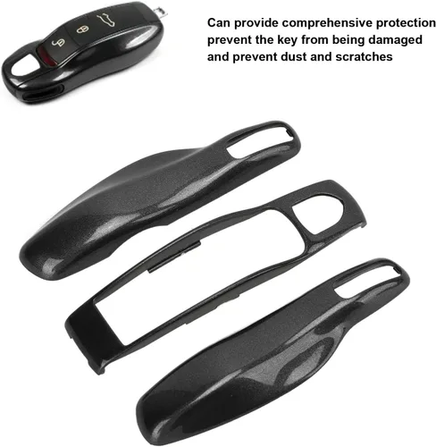 Miniatura 3 de Fydun Coche Key Fob Cover Shell Protector Key Fob Cover Assembly 3 Piezas para Panamera Cayman 911 718()