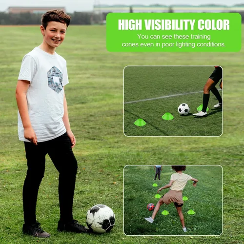 Miniatura 5 de 15 conos de fútbol para entrenamiento deportivo, mini conos de fútbol flexibles de agilidad deportivos, conos de entrenamiento para fútbol