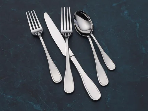 Miniatura 7 de Fitz & Floyd Fitz and Floyd Everyday Bistro Classic Cubiertos servicio de 45 piezas para ocho, gris, 5266453