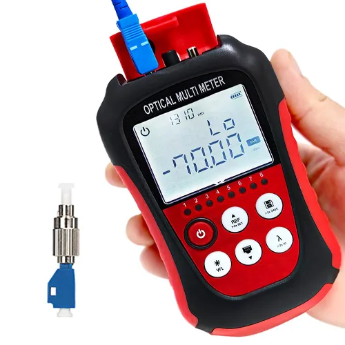 Miniatura 7 de Probador de cable de fibra óptica Medidor de potencia de fibra óptica portátil FC/SC/ST Interfaz universal Funciones OPM, VFL y RJ45 integradas