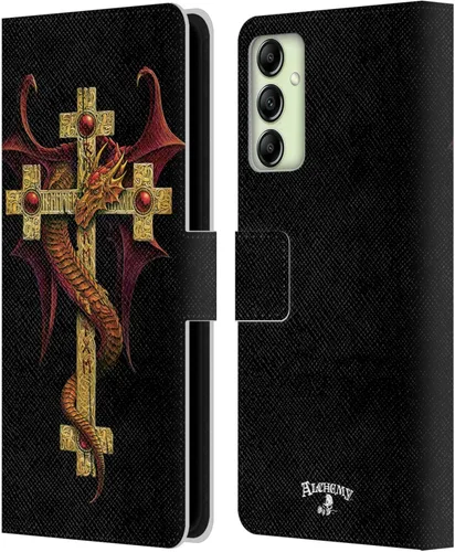 Miniatura 8 de Head Case Designs Officially Licensed Alchemy Gothic Caduceus Rex Dragon Leather Wallet Case Compatible with Samsung Galaxy A14 5G