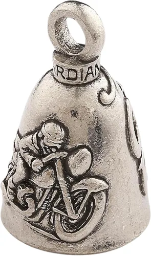 Miniatura 2 de Guardian Bell Good Luck Bell w/Keyring & Black Velvet Bag Motorcycle Bell Lead-Free Pewter Made in USA Café Racer