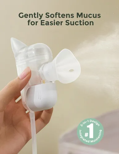 Miniatura 2 de Momcozy BreezyClear Pro™ Aspirador Nasal para Bebé, Succionador de Nariz de Grado Hospitalario de 75 kPa con 9 Niveles de Succión Ajustables