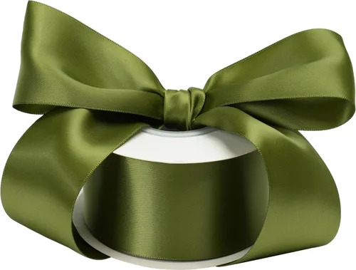 Cinta verde musgo para envolver regalos, cinta de satén gruesa de color verde oliva oscuro de 2 pulgadas para manualidades, cinta verde de Navidad,