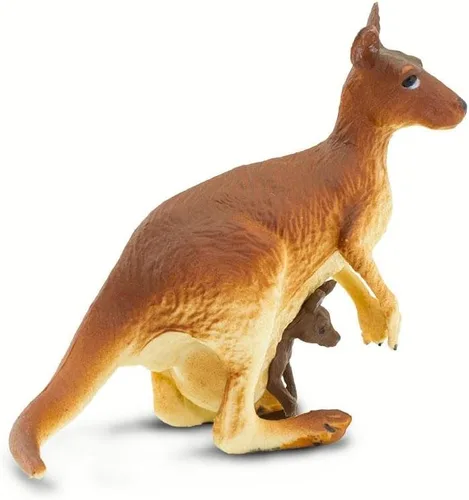 Miniatura 4 de Safari Ltd. Figura de canguro con bebé, juguete realista pintado a mano de 4 pulgadas, compañero educativo para niños, niñas y niños a partir de 3
