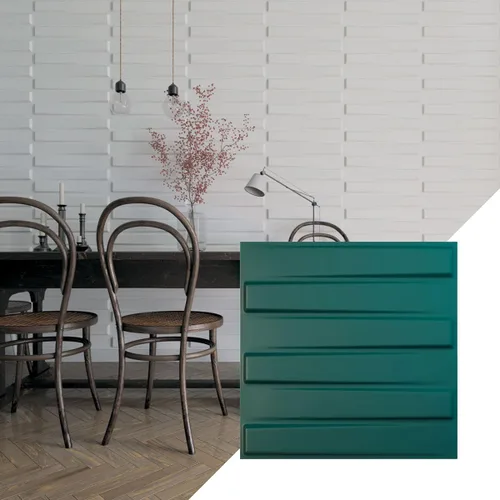 Ekena Millwork 19 5/8 pulgadas de ancho x 19 5/8 pulgadas de alto, Keyes EnduraWall decorativo 3D, laguna satinada (cubre 2.67 pies cuadrados).