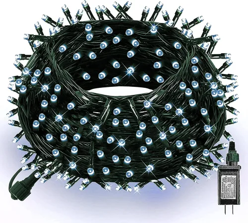 Miniatura 25 de Dazzle Bright - Guirnalda de luces de Navidad para exteriores, 1000 luces LED de 328 pies, enchufe de luz de hada con control remoto, 8 modos