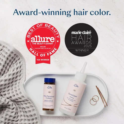 Miniatura 7 de eSalon Kit de colorista personal de color marrón medio beige frío con polvo de retoque de raíces de color castaño medio para ocultar y cubrir la raíz
