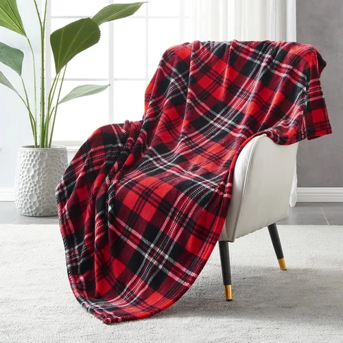 Miniatura 11 de SOCHOW Buffalo - Manta de franela de forro polar de 50 x 60 pulgadas, suave, ligera, acogedora para todas las estaciones, color negro y blanco a