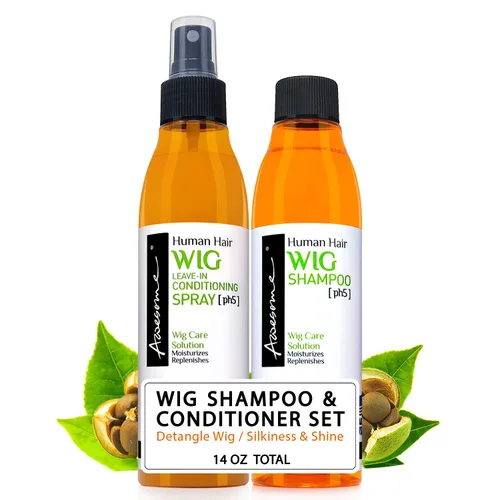 Miniatura 7 de Awesome Champú sintético para peluca y acondicionador en aerosol: pH 6, juego de 2 de alta calidad, revitaliza pelucas sintéticas, contiene aceite