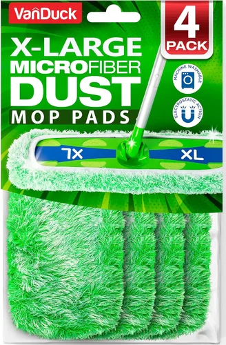 Miniatura 11 de VanDuck Almohadillas para trapeador de polvo XL compatibles con Swiffer XL (paquete de 2) – Recambios de almohadillas secas extra grandes – Fundas