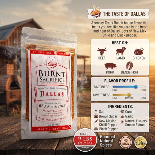 Miniatura 2 de Burnt Sacrifice Big 7 BBQ Rub Spices and Seasonings Set (7 paquetes de 3.5 onzas) Celebra la herencia estadounidense, gran regalo para hombres o papá