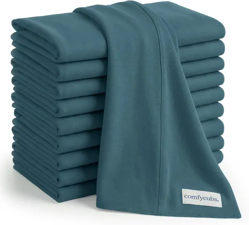 Miniatura 23 de Comfy Cubs - Juego de 10 paños para eructos de bebé - Grandes, 6 capas, 100% algodón ultraabsorbente para baba, saliva y desordenes de bebés recién