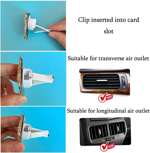 Miniatura 7 de ZOSTLAND Clip decorativo para automóvil con diamantes de imitación, ambientadores de automóvil, clip de ventilación de auto, accesorios 2 labios