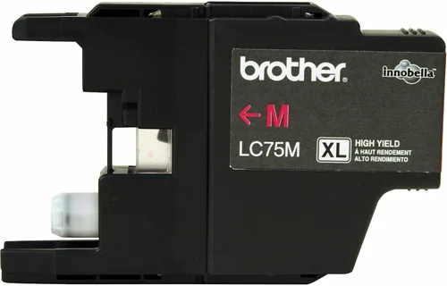 Brother Impresora LC75M de alto rendimiento (Serie XL) Tinta de cartucho magenta, rendimiento 600 páginas para uso MFC-J280W, MFC-J425W, MFC-J430w,