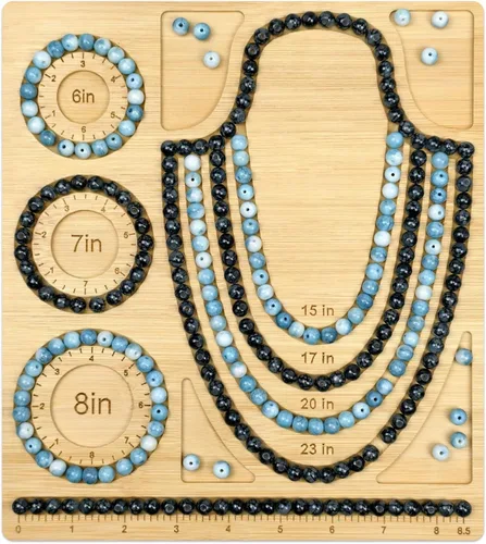 Miniatura 16 de Petoysoso Tableros de cuentas para la fabricación de joyas, tablero de cuentas de bambú para pulseras de joyería, tablero de cuentas de pulsera