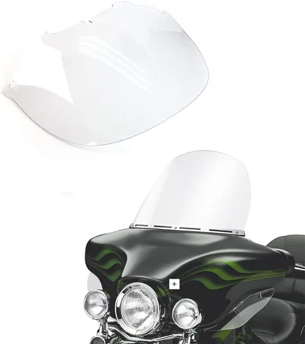 Miniatura 12 de Parabrisas negro de 4.5" para motocicleta, compatible con Harley Davidson Touring Street Glide Electra Glide FLHT FLHTCU Ultra Classic Glide FLHX
