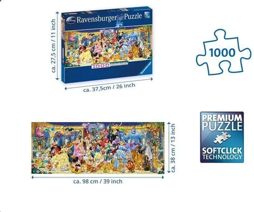 Miniatura 2 de Rompecabezas panorámico de Disney de Ravensburger, 1000 piezas