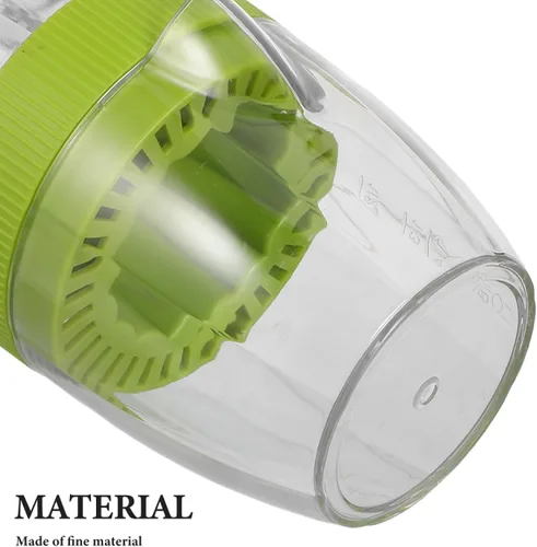 Miniatura 7 de PRETYZOOM Exprimidor manual pequeño exprimidor de cítricos con colador, extractor portátil de jugo de prensa manual de frutas para naranja, limón