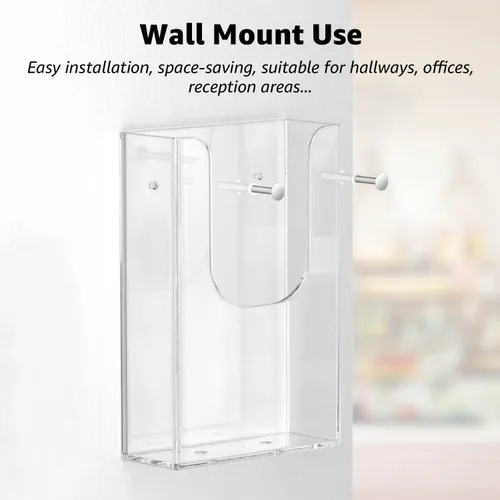 Miniatura 4 de MaxGear Soporte para folletos de acrílico de 4 x 9 pulgadas, soporte para folletos y folletos, organizador de plástico transparente para folletos