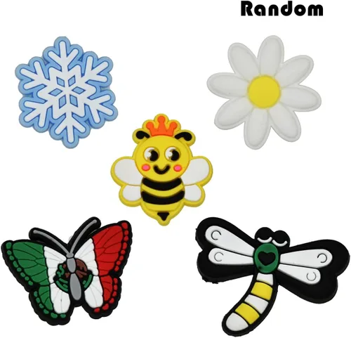 Miniatura 8 de Lote de dijes para zapatos decoración aleatoria de diferentes hebillas encantadoras formas frescas accesorios de zapatos para sandalias y pulseras