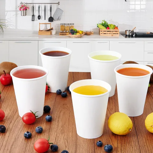 Miniatura 4 de Turbo Bee Tazas de papel desechables de 12 onzas, paquete de 270 tazas de café de papel, tazas desechables para bebidas calientes 270pack-12oz