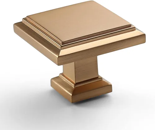 Miniatura 47 de Amerdeco Paquete de 6 pomos de gabinete de 1.3 pulgadas (1.260 in), níquel satinado cepillado para armarios de tocador y baño, ZH0001BSNK