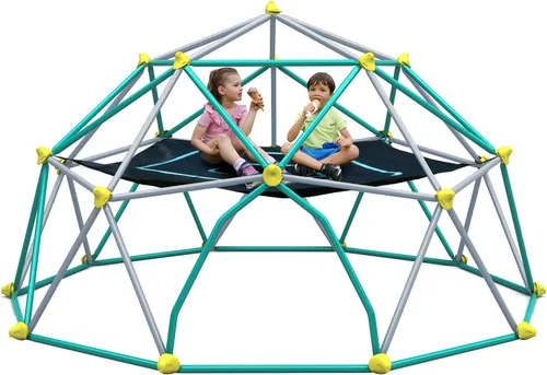 Miniatura 10 de Merax - Cúpula de escalada de 13 pies con hamaca, centro de juegos geométrico para exteriores para niños de 3 a 10 años, soporta 1000 libras
