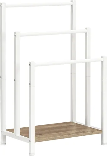 Miniatura 13 de HOOBRO Toallero de pie independiente, estante de manta de 3 niveles, soporte para mantas para baño, 16.9 pulgadas de largo x 11 pulgadas de ancho x