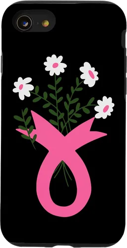 Miniatura 18 de Flower Jar Pink Ribbon Breast cancer Awareness Month Women Case for iPhone 16